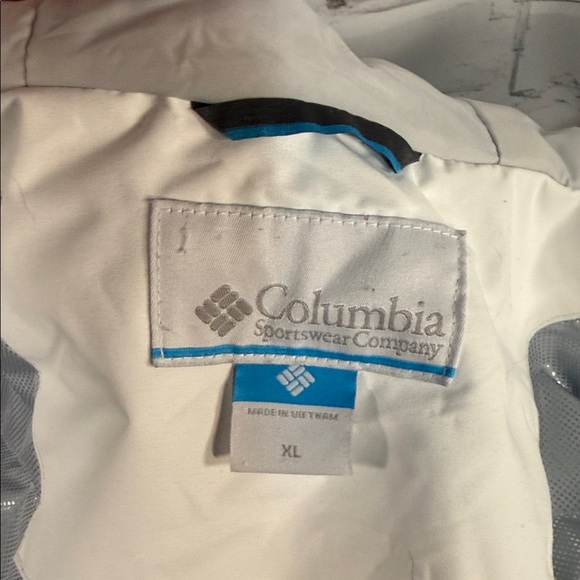 COLUMBIA Women's Tipton Peak Hooded Insulated Jacket White Gray OMNI TECH - Picture 6 of 12